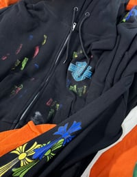 BLACK MULTI COLOR DISTRESSED HARLEY