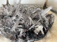 Image 11 of Laser Quartz Cluster In A Bed Of Hematite #1808