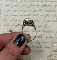 Image 2 of Magnifique bague en argent massif poinçonné, zircon synthétique, début 1900