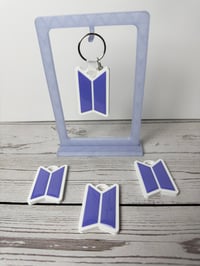 Image 1 of  BTS Logo NFC Keychain – Pre-Programmed