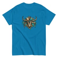Image 7 of Unisex classic tee, Turquoise and Brown Skull Tee, Western