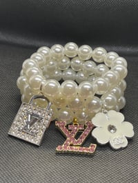 Image 14 of Stackable Pearl Bracelets with Designer-Inspired Charms