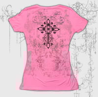 Image 2 of (xs) pink bedazzled shirt 