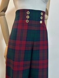 Image 3 of tartan High Waisted Trousers