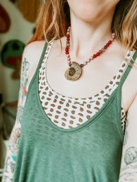 Image 5 of ✿ AMMONITE + RED JADE Choker ✿