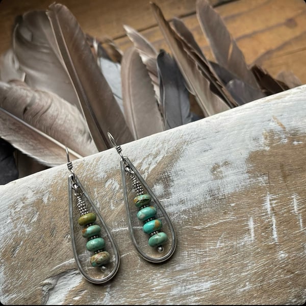 Image of Turquoise Teardrop Earrings