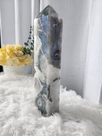 Image 6 of 2.4lb Water Grass Druzy Agate Crystal Tower