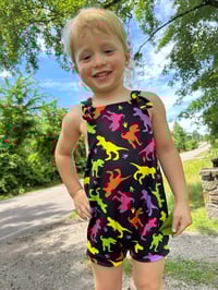 Image 1 of Electric Glow Overalls (bummies/shorts)
