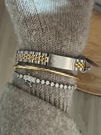 Image 5 of Vintage Rolex Style Authentic Croton Genuine Diamond Two tone - New in Box with tag 🏷️ 