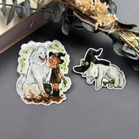 Image 1 of Puppy Familiar Witch Sticker Duo