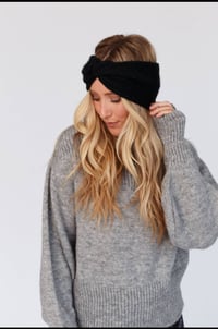 Image 1 of Sunol Fuzzy Twist Headband ( Black)