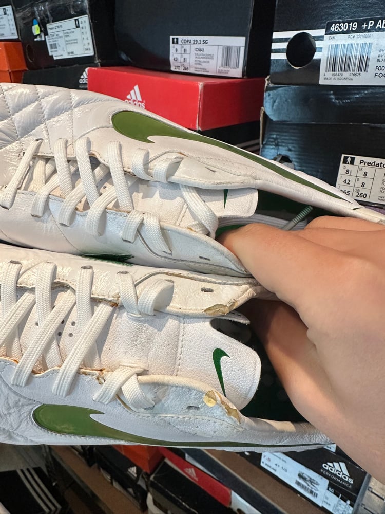 Image of Nike Tiempo IV WHITE GREEN SG
