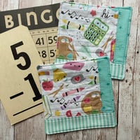 Image 3 of “Happy School Supplies” Scrappy Quilted Coaster
