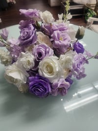 Image 3 of White, lavender and purple Flower balls for rent only 20 and 30 cm 