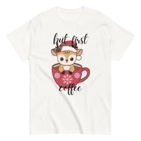 Image 4 of Reindeer But First Coffee tee