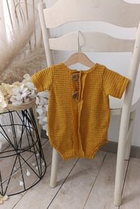 Image 1 of Boys bodysuit Patrick - honey | photo props | 12-18 months