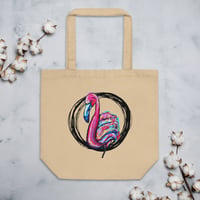 Image 2 of Color is Everything Flamingo Eco Tote Bag