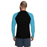 Image 4 of Enigma Cyan Men's Rash Guard 