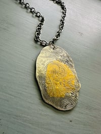 Image 16 of large JD Salinger quote pendant with hefty sterling silver chain