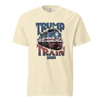 Image 5 of Trump Train Retro 2024 Unisex Garment-Dyed Heavyweight T-shirt