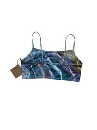 Image 5 of L (38) Cotton-Blend Strappy Bralette in Cool Geode Ice Dye