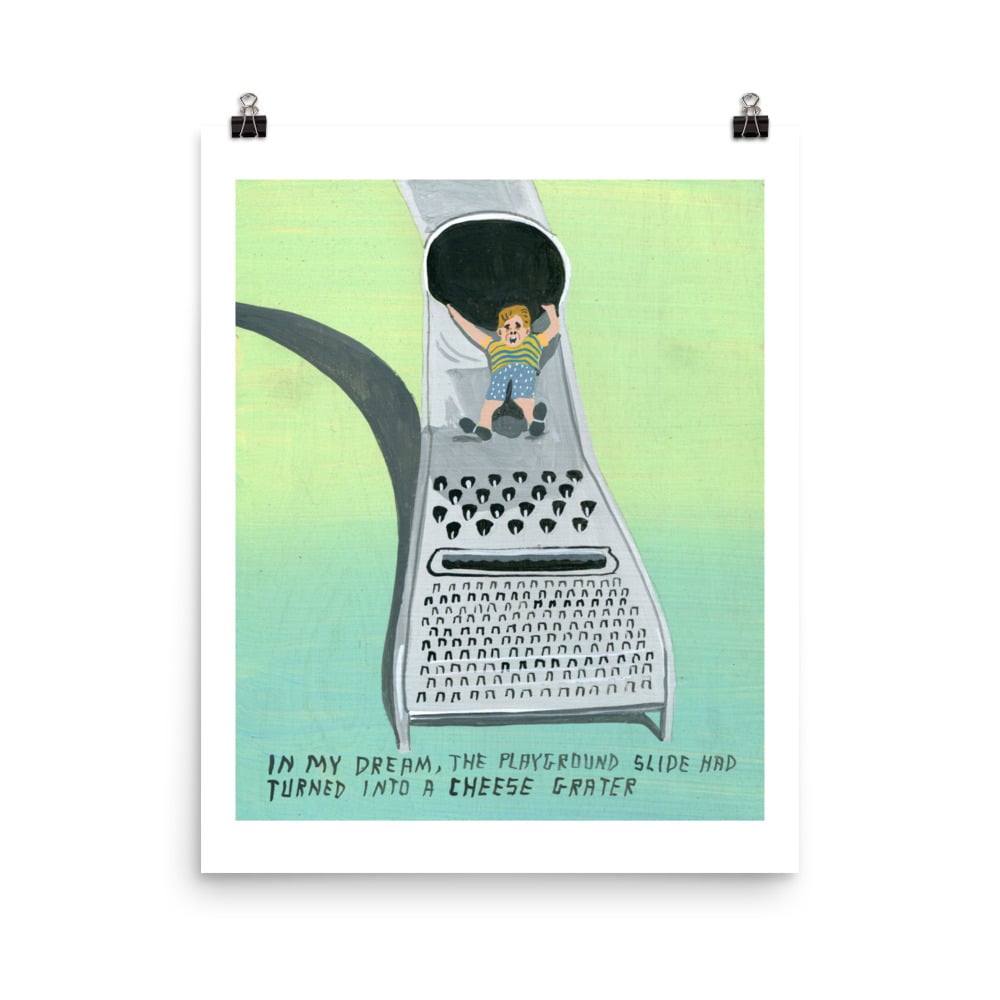 Image of CHEESE GRATER PLAYGROUND SLIDE POSTER