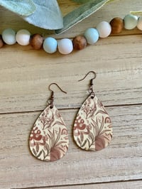 Image 1 of Floral Mauve Earrings 