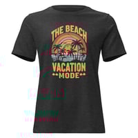 Image 4 of Women's Relaxed T-Shirt, Beach Tropical Vacation Mode Tee