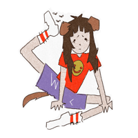DOG GIRL STICKER