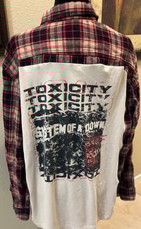 Vintage Red/Black/Beige Flannel Shirt System of a Down