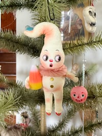 Pretty in Pink Spooked Ghost with a Jack O' Lantern and Candy Corn II