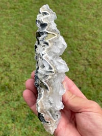 Image 8 of UV Fan Calcite With Druzy Quartz Pockets #1836