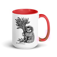 Image 18 of Sloth Brings You a Bouquet Coffee Mug Art by CrystalsArtPaws