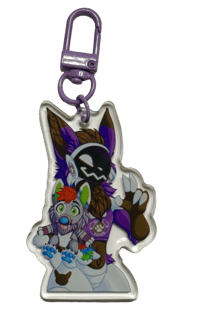 Image 2 of CorgiBeans protogen 2.5" Acrylic keychain