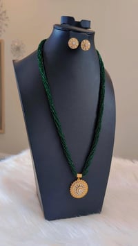 Image 12 of Looza Long American Diamond Hydrocrystal Necklace Set