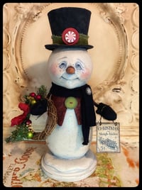 Image 1 of Scotty the snowman paperclay creation Christmas 