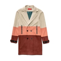 Image 3 of VIE RICHE PARIS REMOVABLE FUR 3 TONE OVERCOAT IN