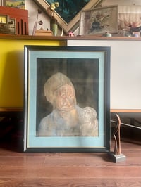 Image 1 of Mid Century Watercolour Composition of Mother and Child