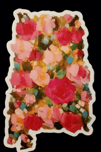 Floral Alabama sticker (large) 