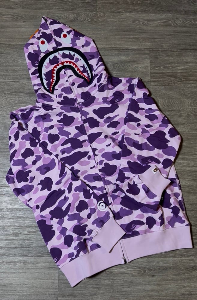 Image of BPE Purple Hoodie (Full ZipUp)