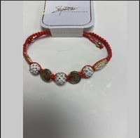 Red/ Gold Guadalupe religious adjustable bracelet