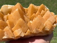 Image 4 of Orange Rhombohedral Calcite Cluster Specimen | Yunnan China #2889