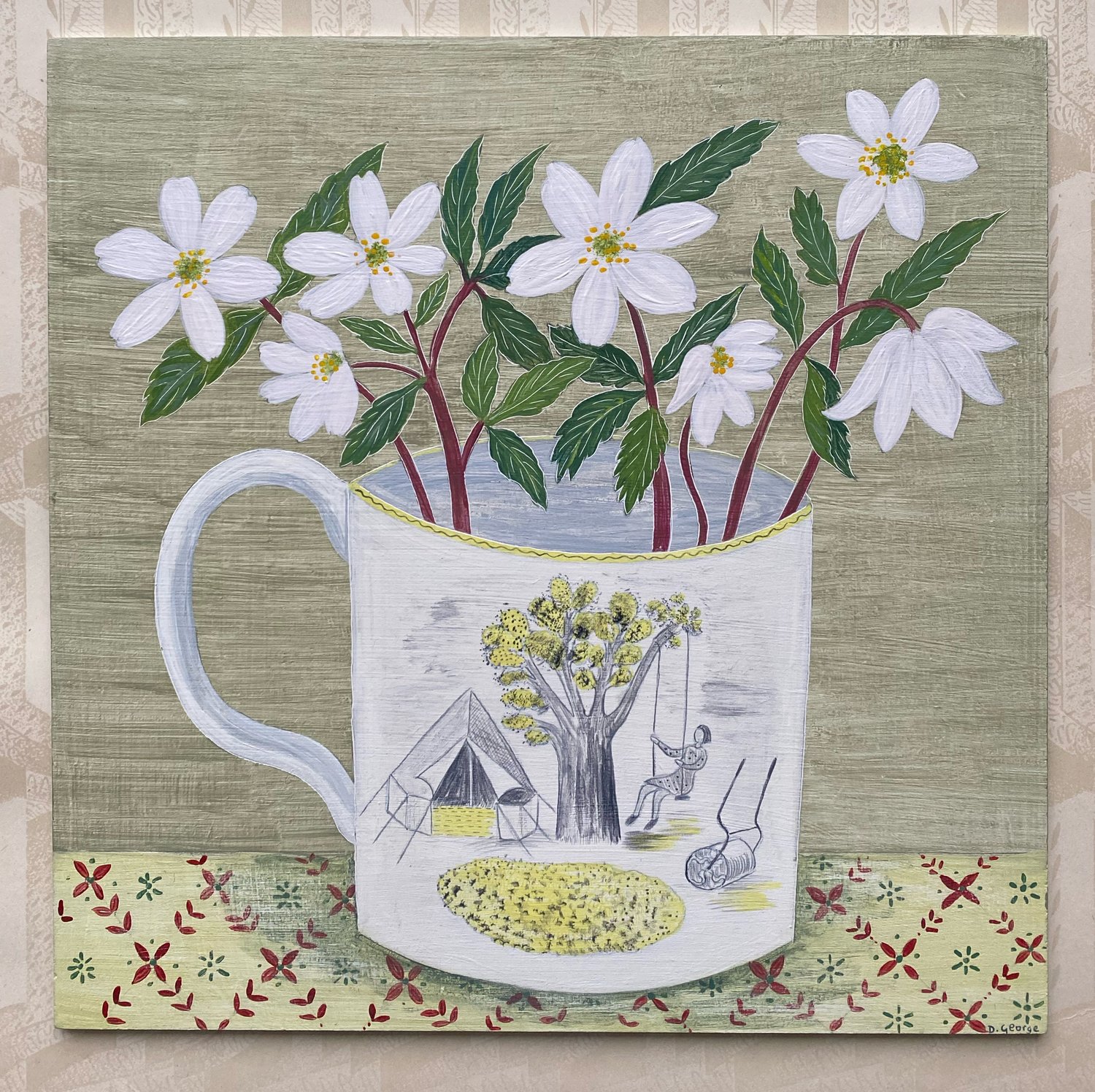 Image of Ravilious cup and Wood Anemone 