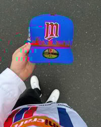 Image 2 of  RED BRIM MINNESOTA TWINS CUSTOM FITTED CAP