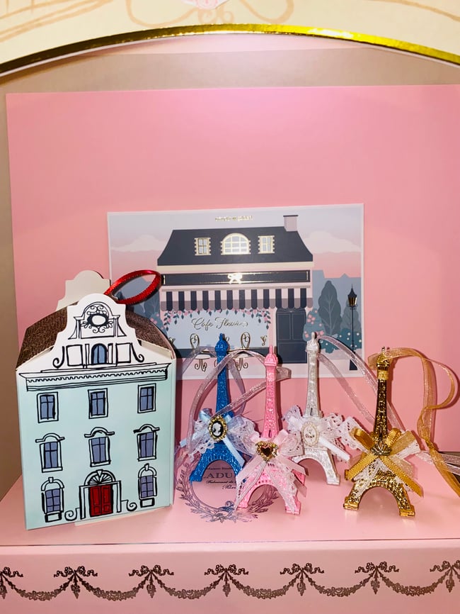 Bow Decor Eiffel Tower Ornaments