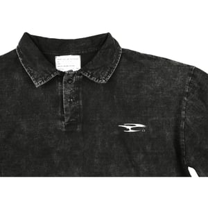 Image of ÒLĮNE - Bròken Pòlò Shirt (Dirty Black)