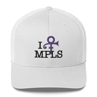 Image 1 of I [PRINCE] MPLS Trucker Cap (Black Text)