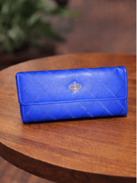 Image 1 of Blue Quilted Fashion Wallet