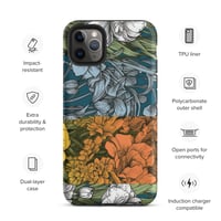 Image 7 of Art Nouveau Inspired Colorful Quartet Boho Hippie Floral Sketch Tough Case for iPhone®