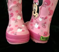 Image 4 of Disney Minnie Mouse Western Chief Girls Bow Town Lined Rain Boot